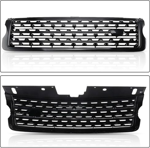 PartsFlow Front Upper Grill Glossy Black Grille Compatible with 2013-2017 Land Rover Range Rover Sport Replaces LR052715 in Kuwait