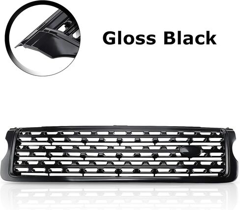 PartsFlow Front Upper Grill Glossy Black Grille Compatible with 2013-2017 Land Rover Range Rover Sport Replaces LR052715 in Kuwait