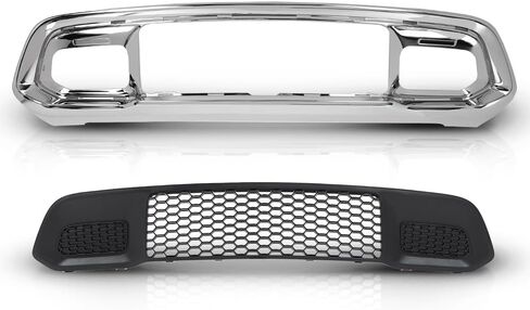 Front Lower Grille & Bumper Grill Bezel, Fit Jeep Grand Cherokee 2017 2018 2019 2020 2021 2022, Chrome in Saudi Arabia