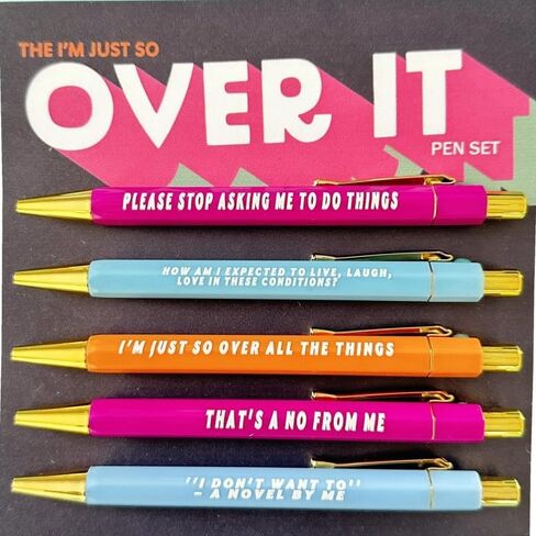 5-Count Dol*y Pens, Funny Gift for Country Music Fans & Office Humor, Black Ink,Medium Nib 1.0mm (Dol*y) in Saudi Arabia