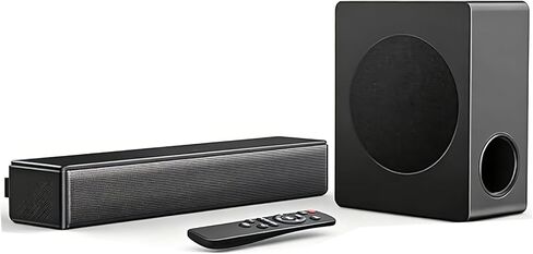 TV Sound Bar, Soundbar with RGB LED Lights & 2.1CH Bluetooth Speaker Surround System, 180W Surround Sound, AUX/Optical/HDMI ARC Home Theater Speaker, 2 in 1 Detachable for Smart TV/Projector/Gaming/PC in Kuwait
