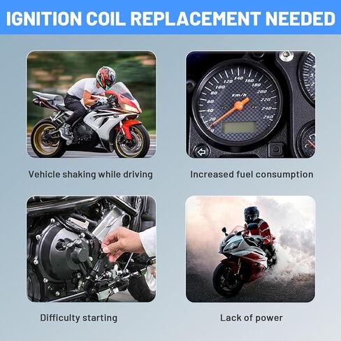 ملف إشعال Motorcylce متوافق مع مركبات سوزوكي - 1999-20009 و2011-2012 Hayabusa-GSX1300R، 1999-2007 Hayabusa-GSX1300RZ، 2001-2008 GSXR1000، استبدال # 129700-4400، F6T547 in Kuwait