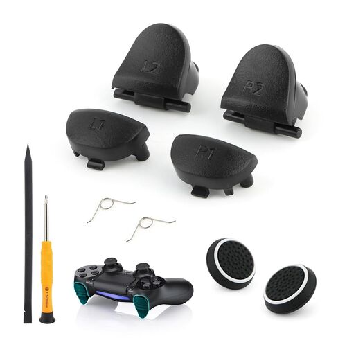 For PS4 L1 R1 L2 R2 Trigger Buttons Replacement for PlayStation 4 PS4 JDS-001/JDS-011 Shoulder Buttons with Springs Accessories Repair Tools in Kuwait