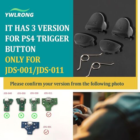For PS4 L1 R1 L2 R2 Trigger Buttons Replacement for PlayStation 4 PS4 JDS-001/JDS-011 Shoulder Buttons with Springs Accessories Repair Tools in Kuwait