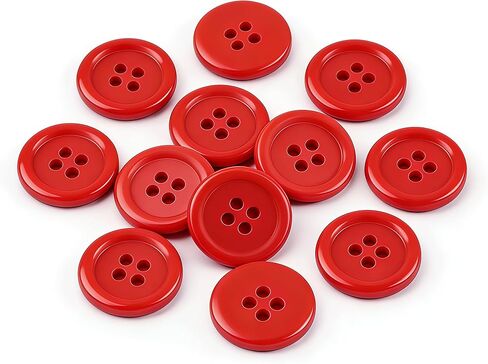 12Pcs Resin Sewing Buttons, 4 - Hole Round Craft Decorative Buttons, Suitable for Jackets, Coats, Clothing Holiday Decoration DIY Accessories, Light Gray, 25mm (1-Inch) in Kuwait