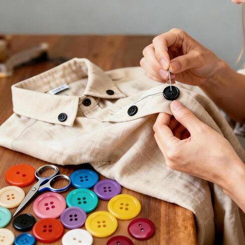 12Pcs Resin Sewing Buttons, 4 - Hole Round Craft Decorative Buttons, Suitable for Jackets, Coats, Clothing Holiday Decoration DIY Accessories, Light Gray, 25mm (1-Inch) in Kuwait