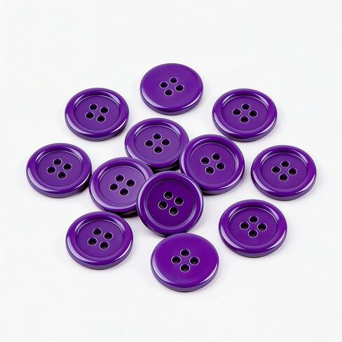 12Pcs Resin Sewing Buttons, 4 - Hole Round Craft Decorative Buttons, Suitable for Jackets, Coats, Clothing Holiday Decoration DIY Accessories, Light Gray, 25mm (1-Inch) in Kuwait
