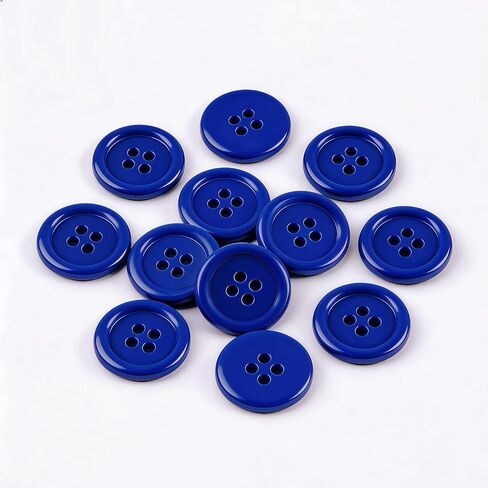 12Pcs Resin Sewing Buttons, 4 - Hole Round Craft Decorative Buttons, Suitable for Jackets, Coats, Clothing Holiday Decoration DIY Accessories, Light Gray, 25mm (1-Inch) in Kuwait