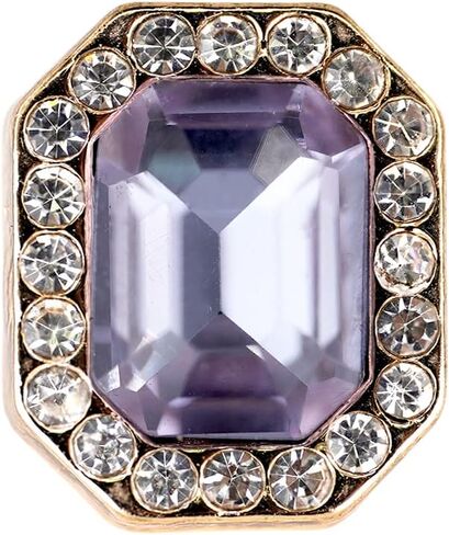 Emerald Cut Purple Rhinestone Sewing Shank Buttons 20 Pcs - 12X10mm, 1/2" in Kuwait