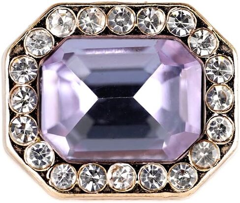 Emerald Cut Purple Rhinestone Sewing Shank Buttons 20 Pcs - 12X10mm, 1/2" in Kuwait