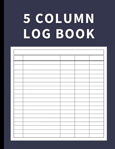 5 Column Log Book: Customizable Large Record Keeper for Daily Tasks, Inventory, Mileage, Appointments, Accounts, Expenses, Blood Pressure, and More in Kuwait
