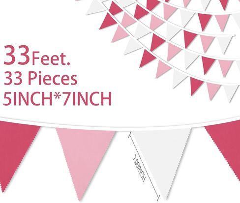 33 ft Orange Green Brown Pennant Banner,Flag Triangle Bunting Garland Decor,Hanging Triangle Banner,for Betrothal Day,Wedding,Birthday,Baby Shower,Graduation(Orange Green Brown Pennant Banner) in Saudi Arabia