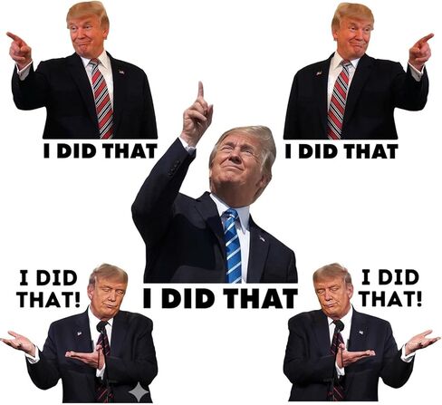 100Pcs Trump i Did that Stickers, Funny I Did that Stickers, Mixed 5 Different Patterns, 3" Large Size for Decorating Your Personal Belongings in Saudi Arabia