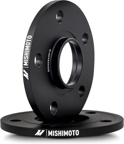Mishimoto Wheel Spacers 5x120, 64.1mm Center Bore, M14 X 1.5, 10mm Thick, Black in Kuwait