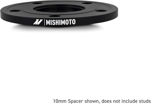 Mishimoto Wheel Spacers 5x120, 64.1mm Center Bore, M14 X 1.5, 10mm Thick, Black in Kuwait
