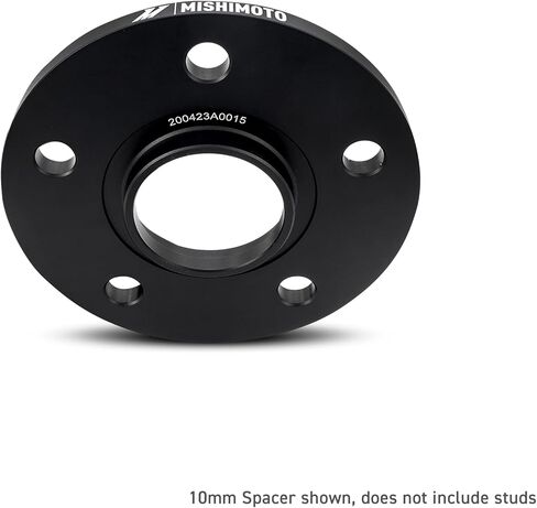 Mishimoto Wheel Spacers 5x120, 64.1mm Center Bore, M14 X 1.5, 10mm Thick, Black in Kuwait