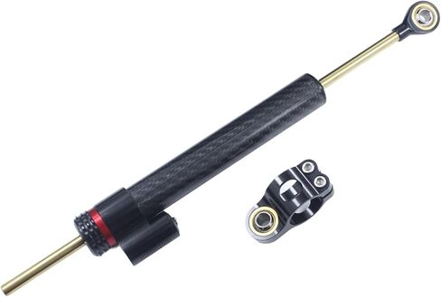 Motorcycle 13" Steering Damper Adjustable Damper Universal Steering Stabilizer For Street Bike Safety Control Carbon Fiber (Carbon Fiber 13") in Kuwait