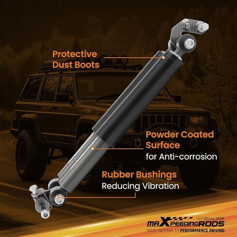 maXpeedingrods Dual Steering Stabilizer for Jeep Cherokee XJ Wrangler TJ 1984-2006 with 2.5-6.5" Lift, for MJ, Wrangler Rubicon, G1 Version in Kuwait