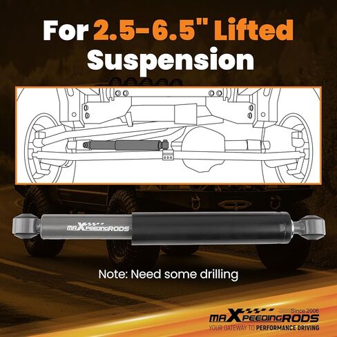 maXpeedingrods Dual Steering Stabilizer for Jeep Cherokee XJ Wrangler TJ 1984-2006 with 2.5-6.5" Lift, for MJ, Wrangler Rubicon, G1 Version in Kuwait