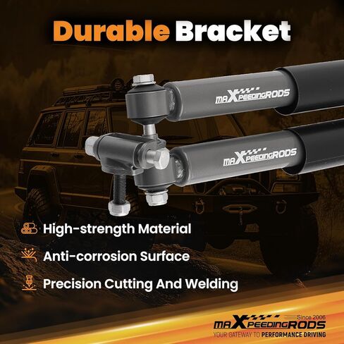 maXpeedingrods Dual Steering Stabilizer for Jeep Cherokee XJ Wrangler TJ 1984-2006 with 2.5-6.5" Lift, for MJ, Wrangler Rubicon, G1 Version in Kuwait