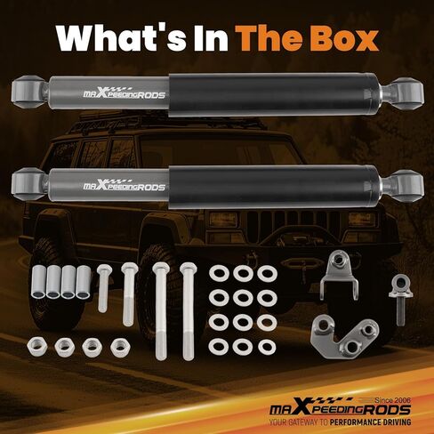 maXpeedingrods Dual Steering Stabilizer for Jeep Cherokee XJ Wrangler TJ 1984-2006 with 2.5-6.5" Lift, for MJ, Wrangler Rubicon, G1 Version in Kuwait
