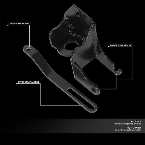 DNA Motoring LEPOW-100 OE Power Steering Pump Mount Bracket Kit Compatible With Chevy Bel Air One-Fifty Two-Ten Series 1955-1957,Black in Kuwait