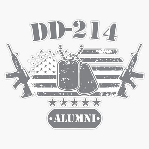 HOF Trading Dd214 Us Armed Force Alumni Military Veteran Gift Vinyl Sticker Waterproof Decal Laptop Wall Window Bumper Sticker 5In, HOFVETERANSTICKERS1264 in Saudi Arabia