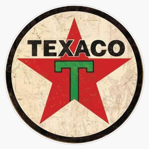 Retro Texaco Sign Window Bumper Sticker Decal 5" in Kuwait