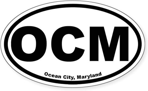 CafePress Ocean City Maryland Oval Sticker Oval Bumper Sticker Car Decal in Saudi Arabia