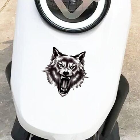 Wolf Sticker 2-Piece Set Vinyl Material Suitable for Decorating car Bodies Trucks Off-Road Vehicles Windows Rear Windshield Helmets Bumpers Walls laptops and suitcases HLT-01 in Saudi Arabia