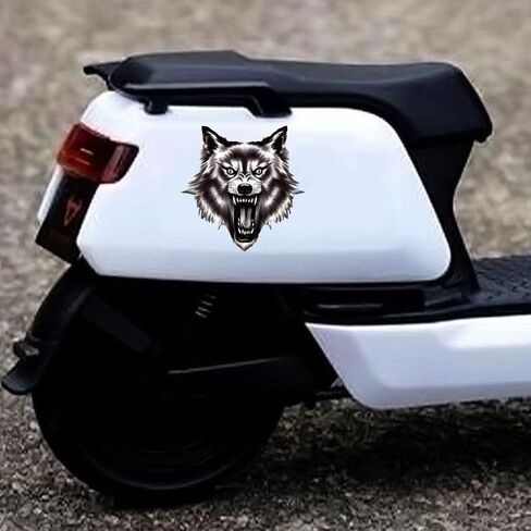 Wolf Sticker 2-Piece Set Vinyl Material Suitable for Decorating car Bodies Trucks Off-Road Vehicles Windows Rear Windshield Helmets Bumpers Walls laptops and suitcases HLT-01 in Saudi Arabia