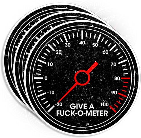 (3Pcs) Give a Fuck O Meter Stickers Funny Give a fuk-o-Meter Meme Bumper Cars Trucks Sticker 2" Die-Cut Waterproof Vinyl Sticker for Hard Hat Laptop Water Bottle Phone Case Decor Stuff Gift 2 Inches in Saudi Arabia