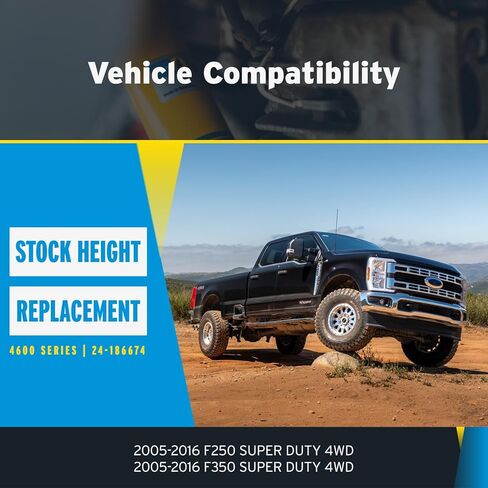 زوج من الصدمات الأحادية الأمامية من سلسلة TrendsAuto 4600 يناسب 2005-2016 F250 F350 Super Duty 4WD | يشتمل على ملصق TrendsAuto | 24-186674 in Kuwait