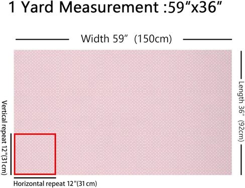 Polka Dot Fabric by The Yard,Pink White Dots Fabric for Chairs Sofa Sewing,Modern Simple Art Style Soft Flannel Polyester No Stretch and Home DIY Projects Waterproof,1 Yard,36" L x 59" W in Kuwait