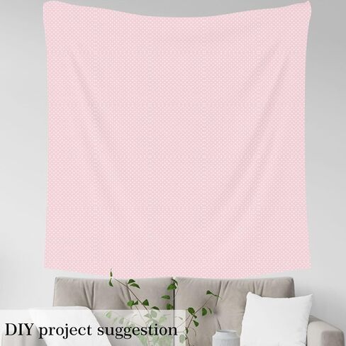 Polka Dot Fabric by The Yard,Pink White Dots Fabric for Chairs Sofa Sewing,Modern Simple Art Style Soft Flannel Polyester No Stretch and Home DIY Projects Waterproof,1 Yard,36" L x 59" W in Kuwait