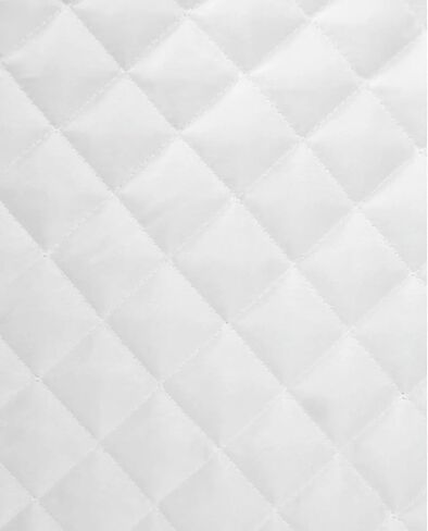 Luvfabrics Satin Quilted Polyester Fabric, Diamond Pattern, Professional Tailoring, 58/60 Inch Width, Cut by The Yard, Lightweight (White) in Saudi Arabia