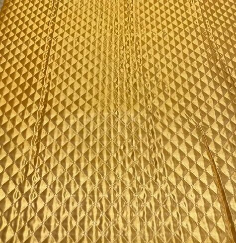 Luvfabrics Satin Quilted Polyester Fabric, Diamond Pattern, Professional Tailoring, 58/60 Inch Width, Cut by The Yard, Lightweight (White) in Kuwait