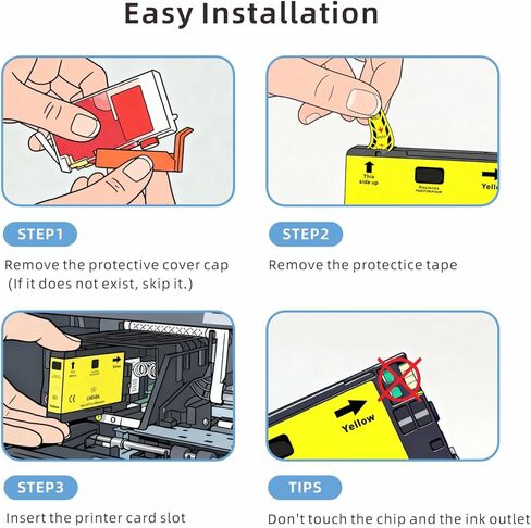 936XL 936 Ink Cartridges with Chip Replacement for 936 936XL Ink Cartridges Combo Pack for OfficeJet Pro 9117b 9110b 9120b 9130b 9120 9122 9123 9125 9130 9720 9730 Printers (with chip, 4 Pack) in Saudi Arabia