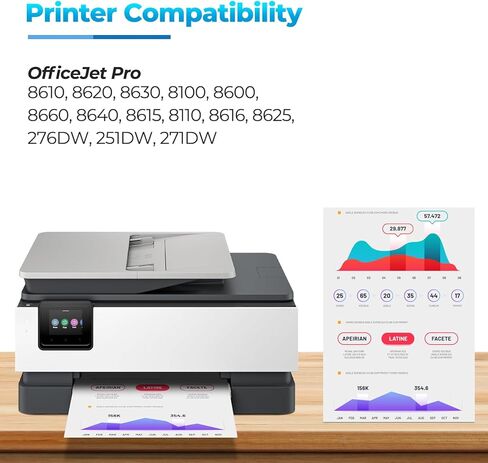 خراطيش حبر 950XL 951XL OfficeJet Pro 8600 8610 8620 8630 متوافقة مع مجموعة خراطيش الحبر HP 950XL 951XL المتوافقة مع طابعة OfficeJet Pro 8600 8610 (2-أسود 1-سماوي 1-أرجواني 1-أصفر) in Kuwait