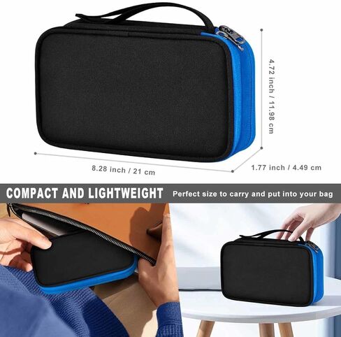 ZINZ Travel Laptop Backpack with Small Case for 15-16 inch Notebooks, Slim & Expandable Computer Bag for College Business Commute for Men and Women,Black-Blue in Saudi Arabia
