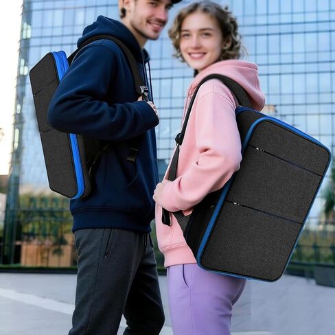 ZINZ Travel Laptop Backpack with Small Case for 15-16 inch Notebooks, Slim & Expandable Computer Bag for College Business Commute for Men and Women,Black-Blue in Saudi Arabia
