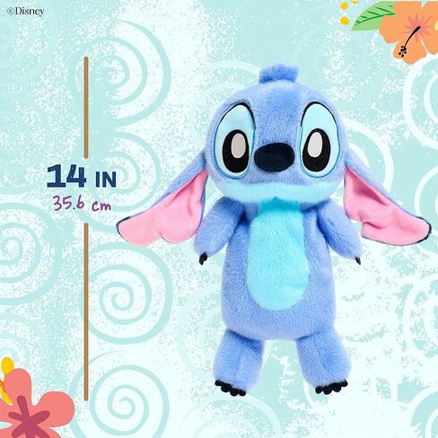 Kids Preferred Disney Stitch Cuddle Pal – 14 Inch Ultra Soft Material Plush, Floppy Huggable Stitch from Lilo & Stitch, Embroidered Details, for Ages 0+ in Kuwait
