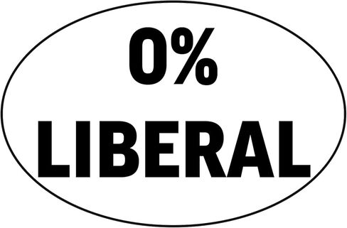 Rogue River Tactical Funny Conservative Sticker 0% Liberal Car Decal Republican Bumper Sticker in Kuwait