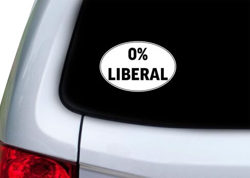 Rogue River Tactical Funny Conservative Sticker 0% Liberal Car Decal Republican Bumper Sticker in Kuwait
