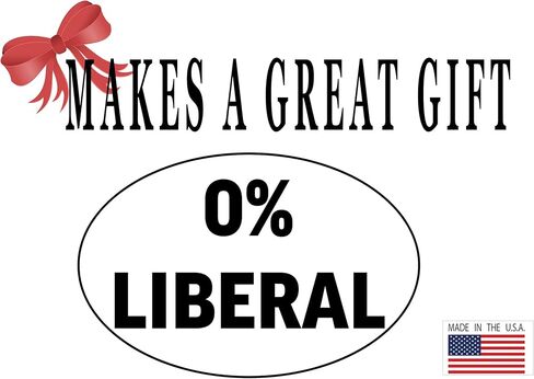 Rogue River Tactical Funny Conservative Sticker 0% Liberal Car Decal Republican Bumper Sticker in Kuwait