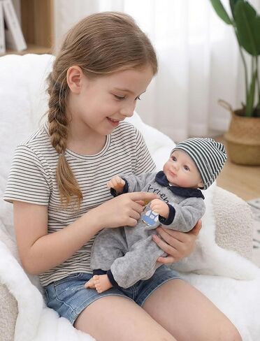 Silicone Baby Doll, 12 Inch Full Body Platinum Silicone Reborn Baby Doll with Accessories Set, 2 Lb Weighted, Realistic Feel, Heartfelt Gift for Kids and Collectors, Ages 3+, Girl in Saudi Arabia