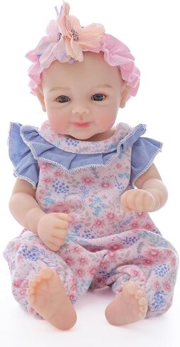 Silicone Baby Doll, 12 Inch Full Body Platinum Silicone Reborn Baby Doll with Accessories Set, 2 Lb Weighted, Realistic Feel, Heartfelt Gift for Kids and Collectors, Ages 3+, Girl in Saudi Arabia