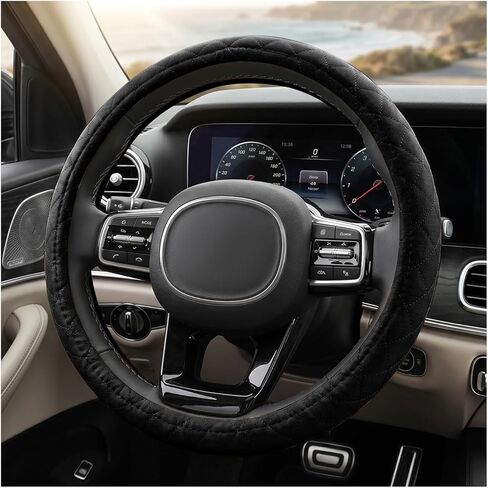 Soft Car Steering Wheel Cover, 15 Inch Luxury Velvet Steering Wheel Protector for Winter Warm, Anti Slip Plush Steering Wheel Protective Cover for Women Men, Car Accessories (Beige) in Saudi Arabia