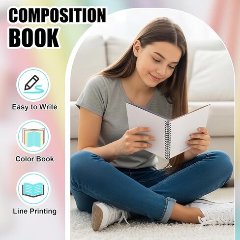 Henoyso 6 Pcs Colored Paper Notebook Spiral Notebook 5" x 7" Colored Lined Paper Wide Ruled Composition Note Books for Journaling Home Office (Colorful) in Kuwait