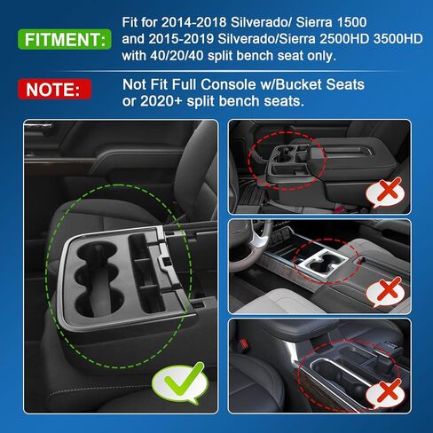 صينية تنظيم وحدة التحكم المركزية EDBETOS متوافقة مع 2014-2018 Chevy Silverado/GMC Sierra 1500 و2015-2019 2500HD/3500HD مقعد مقعد القفز ووحدة التحكم ومسند الذراع وصندوق تخزين إدراج الملحقات الداخلية in Kuwait